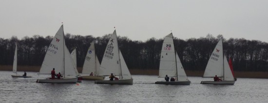 A fleet start race 2 Club winter regatta